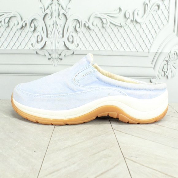 L.L. Bean Shoes - LL Bean Sunwashed Canvas Light Blue Slip On Casual Shoes Size 7.5 Wide